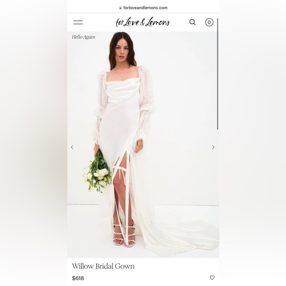 For Love and Lemons Willow Bridal Gown - Picture 2 of 3